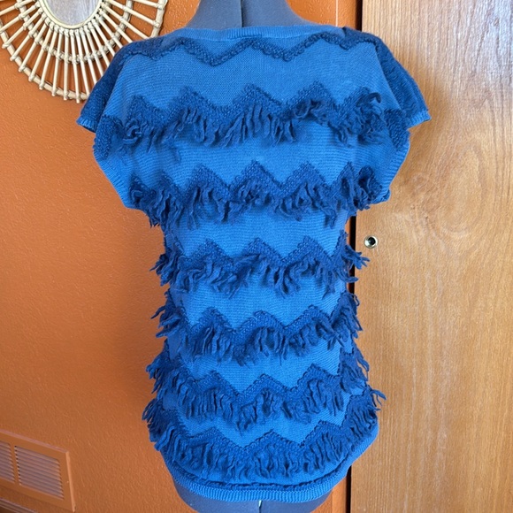 Anthropologie Yellow Bird Fringed Sweater - Picture 4 of 10